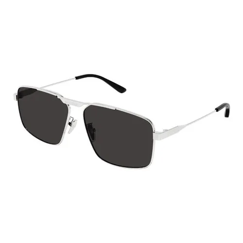 Balenciaga - Kính Mát Nam Balenciaga Sunglasses BB0418SK 002 Màu Đen Bạc - Vua Hàng Hiệu