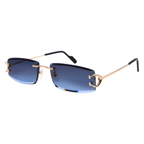 Kính mắt Nam - Kính Mát Nam Cartier Sunglasses CT0465S 002 Màu Xanh Blue - Vua Hàng Hiệu