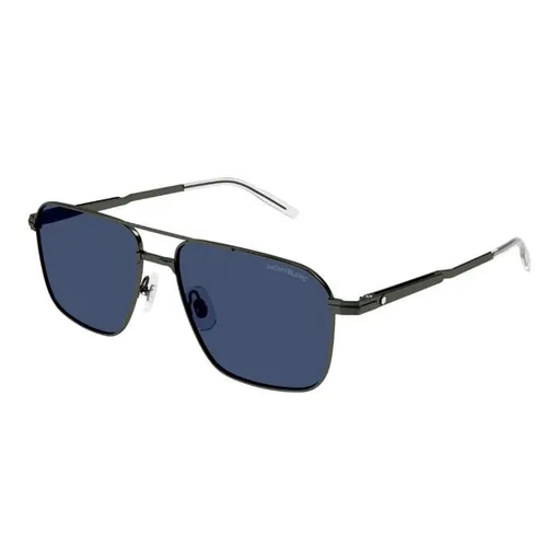 Kính Mát Nam Montblanc Sunglasses MB0278S 003 Màu Xanh/Đen - Kính mắt - Vua Hàng Hiệu