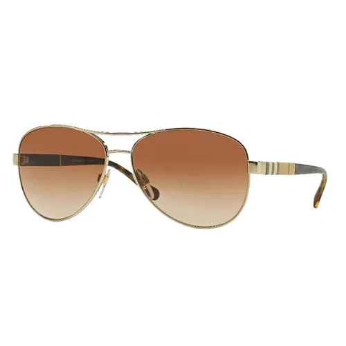 Kính Mát Nữ Burberry BE 3080 114513 Light Gold/ Brown Gradient Lenses 59mm Sunglasses Màu Nâu Vàng