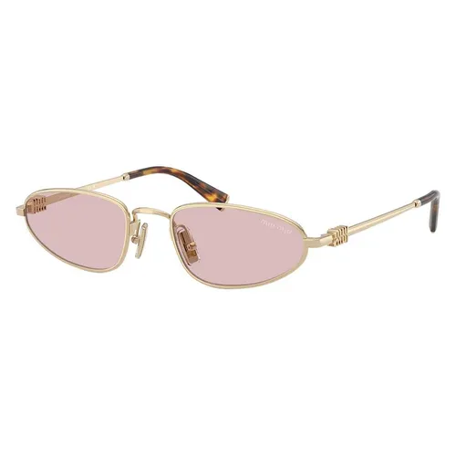Miu Miu - Kính Mát Nữ Miu Miu Pale Gold Geometric Sunglasses SMUA52 ZVN4I0 Màu Hồng Vàng - Vua Hàng Hiệu