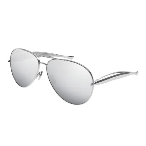 Bottega Veneta - Kính Mát Unisex Bottega Veneta Sunglasses BV1305S 003 Màu Bạc - Vua Hàng Hiệu