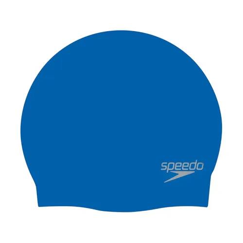 Mũ Bơi Người Lớn Speedo Plain Moulded Silicone Màu Xanh Dương