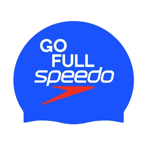 Mũ Bơi Người Lớn Speedo Slogan Printed Màu Xanh Dương