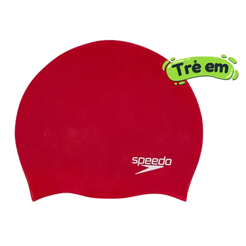 Mũ Bơi Trẻ Em Speedo Moulded Silicone Màu Đỏ