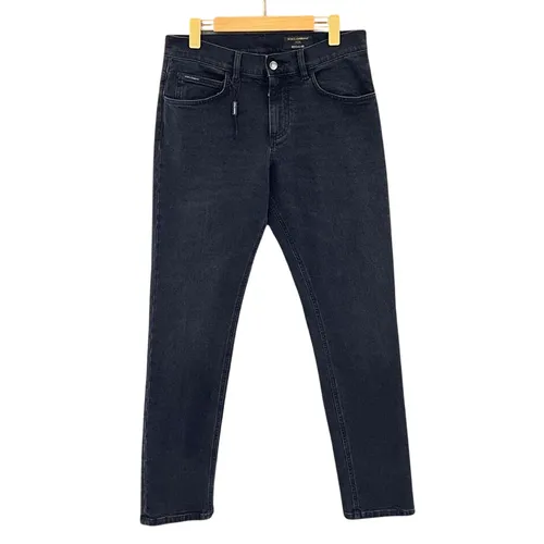 Thời trang Quần jeans - Quần Jean Nam Dolce & Gabbana D&G Tag Sport Regular GYJCCD G8NX7 Màu Đen Size 48 - Vua Hàng Hiệu