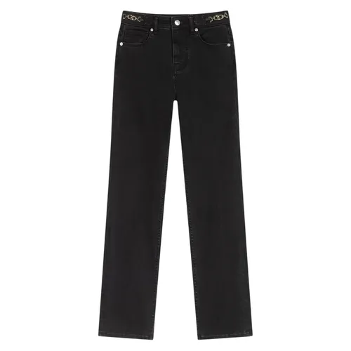 Thời trang - Quần Jean Nữ Maje With Curb Chains And Fringing 123PACHASLIM Màu Đen Size 36 - Vua Hàng Hiệu