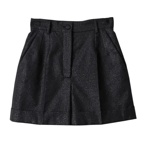 Thời trang Nữ - Quần Short Nữ Dolce & Gabbana D&G Dark Grey FTASXT HUMSF Màu Xám Đen Size 40 - Vua Hàng Hiệu