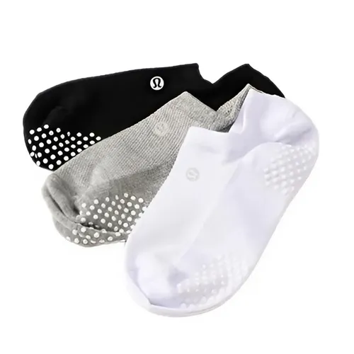 Thời trang - Set 3 Đôi Tất Cổ Ngắn Lululemon Anti Slip Ankle Socks 3 Pack White/Grey/Black Freesize Phối Màu - Vua Hàng Hiệu
