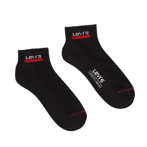 Thời trang Tất - Set 5 Đôi Tất Levi's Mid Cut Logo 5 Pair - Sock - Melange Black Freeszie Màu Đen - Vua Hàng Hiệu