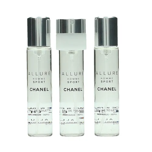 Nước hoa Chanel Nam - Set Nước Hoa Nam Chanel Allure Homme Sport EDT Refillable Travel Spray Set 3 Món (3 x 20ml) - Vua Hàng Hiệu