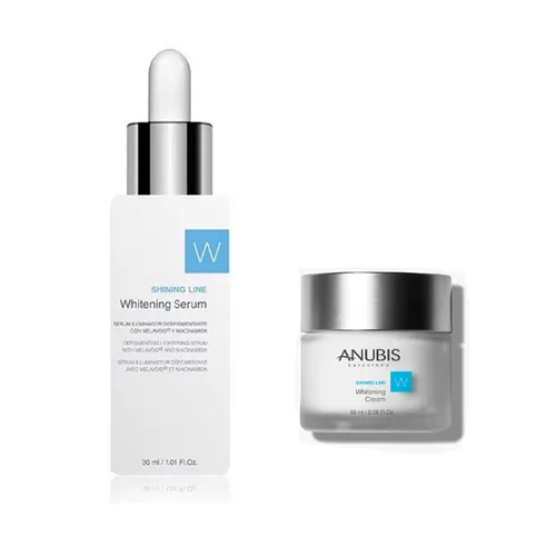 Mỹ phẩm - Set Serum Dưỡng Trăng Da Anubis Whitening Illuminating Treasure 30ml + Kem Dưỡng Whitening Cream 60ml - Vua Hàng Hiệu