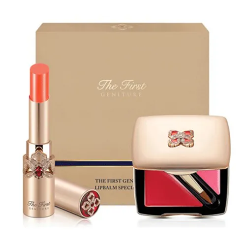Set Son Dưỡng Ohui The First Geniture Lipbalm Coral 2 Món