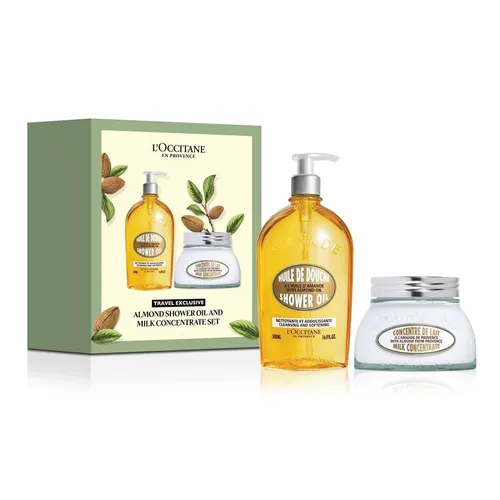 Set Sữa Tắm + Kem Dưỡng L'Occitane Almond Shower Oil With Almond Milk Concentrate Set (500ml + 200ml)