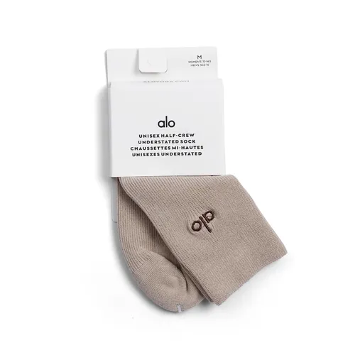 Tất Alo Yoga Unisex Half-Crew Understated Sock - Brown Taupe Màu Nâu Freesize