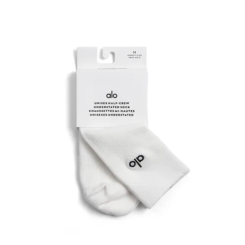 Tất Alo Yoga Unisex Half-Crew Understated Sock - White Màu Trắng Freesize