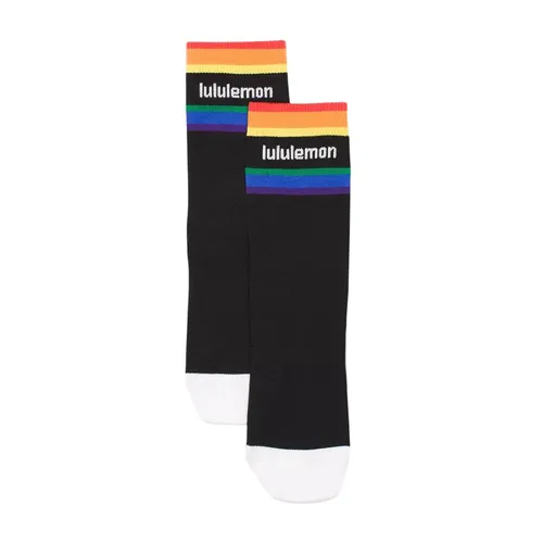 Tất Lululemon Unisex Tale To Tell Mid Crew Socks - Black - Freesize Màu Đen