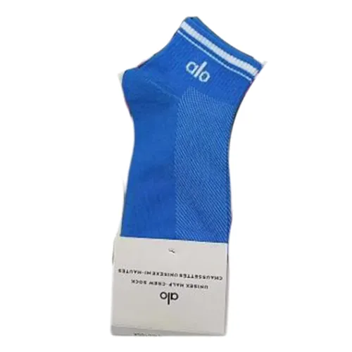 Thời trang - Tất Unisex Alo Yoga Half-Crew Throwback Sock Blue Màu Xanh Đậm Freesize - Vua Hàng Hiệu