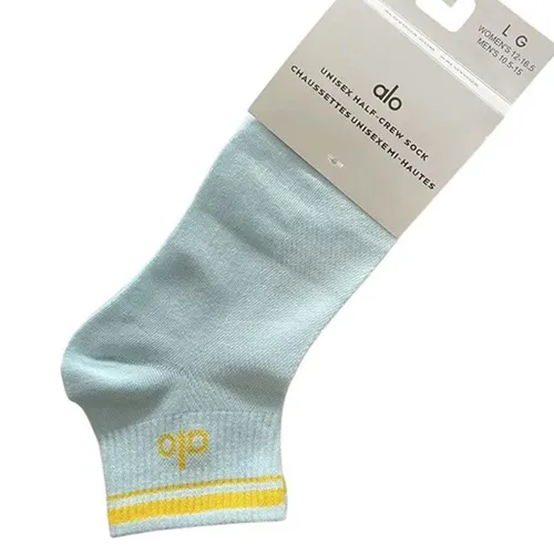 Thời trang - Tất Unisex Alo Yoga Half-Crew Throwback Sock Blue/Yellow Màu Xanh Vàng Freesize - Vua Hàng Hiệu