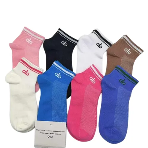 Thời trang - Tất Unisex Alo Yoga Half-Crew Throwback Sock Dark Pink Màu Hồng Đậm Freesize - Vua Hàng Hiệu