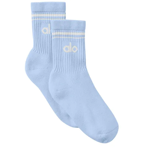 Thời trang - Tất Unisex Alo Yoga Half-Crew Throwback Sock Seashell Blue Màu Xanh Freesize - Vua Hàng Hiệu
