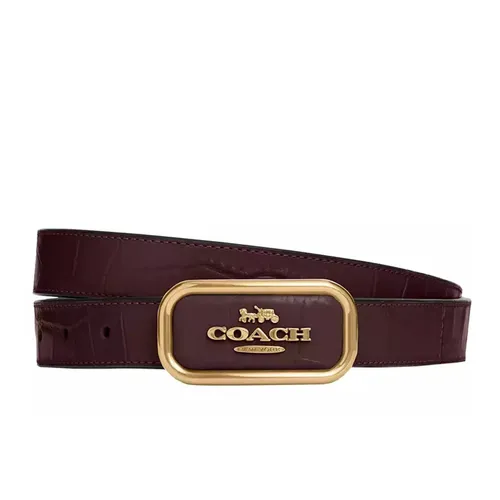 Thắt lưng Coach - Thắt Lưng Nữ Coach Signature Buckle Morgan Belt 25mm In Merlot CR913 Màu Đỏ - Vua Hàng Hiệu