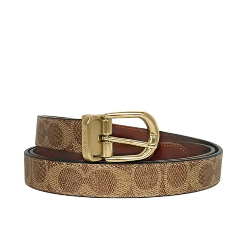 Thắt lưng Coach - Thắt Lưng Nữ Coach Harness Buckle Cut To Size Reversible Belt 25mm CX057 Im/ Tan/ Brown Màu Nâu Be - Vua Hàng Hiệu