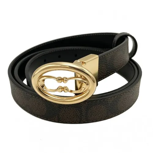 Thắt lưng Coach - Thắt Lưng Nữ Coach Harness Buckle Cut To Size Reversible Belt 25mm CZ196 Im/ Walnut/ Black Màu Đen Nâu - Vua Hàng Hiệu