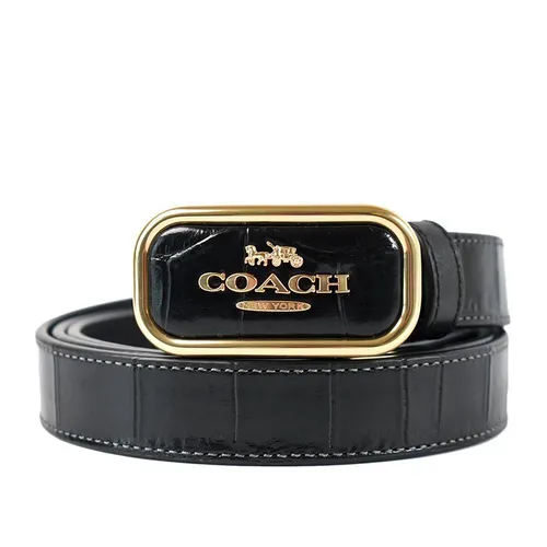 Thắt lưng Coach - Thắt Lưng Nữ Coach Signature Buckle Morgan Belt CR913 Black - Vua Hàng Hiệu