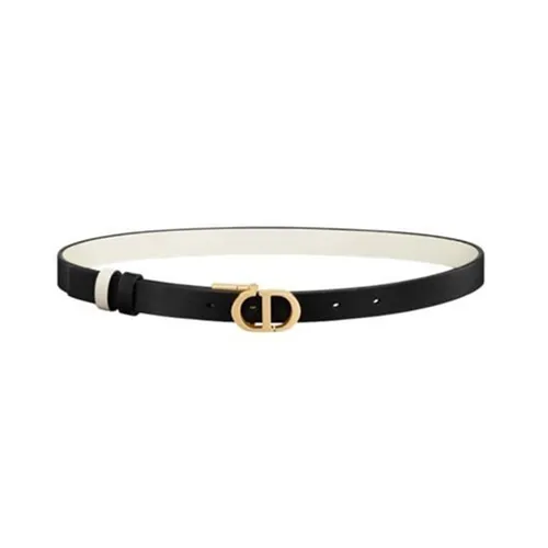 Dior - Thắt Lưng Nữ Dior 30 Montaigne Reversible Belt B0446UWGA_M911 138229243 Màu Đen Size 75 (Bản 2cm) - Vua Hàng Hiệu