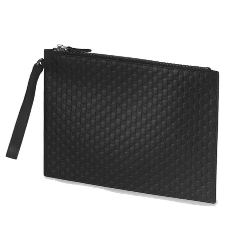Túi xách Túi cầm tay - Túi Cầm Tay Gucci GG Microsima Clutch Bag Màu Đen - Vua Hàng Hiệu