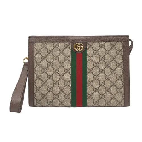 Túi xách - Túi Cầm Tay Nam Gucci Men's Medium Ophidia Pouch 76024396IWT8745 Màu Beige - Vua Hàng Hiệu