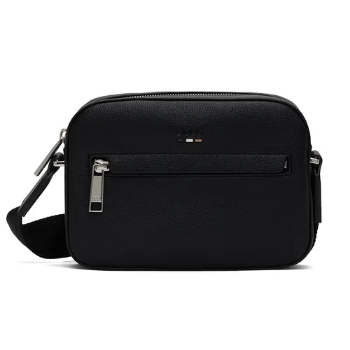 Túi xách - Túi Đeo Chéo Hugo Boss Black Pebble-Grained Faux-Leather Messenger Bag Màu Đen - Vua Hàng Hiệu