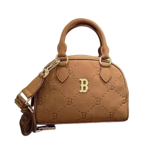 MLB Korea - Túi Đeo Chéo MLB Diamond Monogram Boston Red Sox Crossbody Bag 7ACRMDA5N-43BRS Màu Nâu - Vua Hàng Hiệu