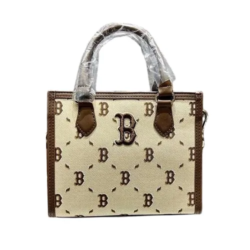 Túi xách MLB Korea - Túi Đeo Chéo MLB Diamond Monogram Boston Red Sox Crossbody Bag 7ACRMDG5N Màu Be/Nâu - Vua Hàng Hiệu
