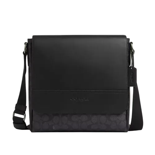 Túi Đeo Chéo Nam Coach Houston Map Bag In Signature Canvas CZ399 Màu Đen