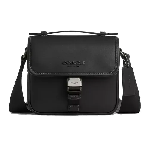 Coach - Túi Đeo Chéo Nam Coach Racer Crossbody Bag CBG12 Gunmetal/Black Màu Đen - Vua Hàng Hiệu