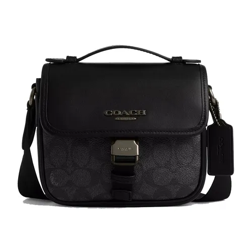 Túi Đeo Chéo Nam Coach Racer Crossbody Bag In Signature Canvas CBG13 Gunmetal/ Charcoal/ Black Màu Đen Xám - Túi xách - Vua Hàng Hiệu