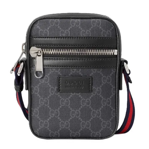 Túi xách Nam - Túi Đeo Chéo Nam Gucci GG Supreme Messenger Black Grey 598103 K5RLN 1095 Màu Đen Ghi - Vua Hàng Hiệu