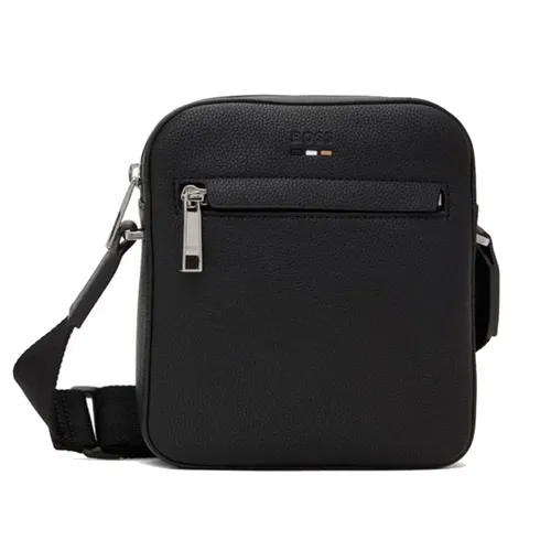 Túi xách - Túi Đeo Chéo Nam Hugo Boss Men's Black Grained Faux-leather Reporter Bag Màu Đen - Vua Hàng Hiệu