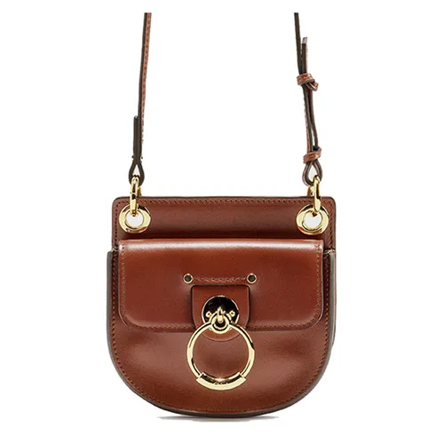 Túi xách - Túi Đeo Chéo Nữ Chloé Mini Tess Bag Màu Nâu Đậm - Vua Hàng Hiệu