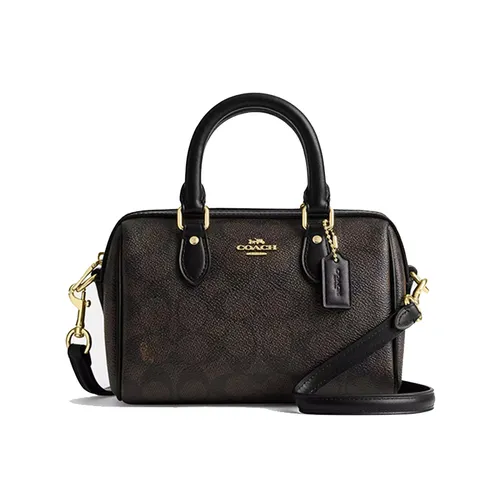 Túi Đeo Chéo Nữ Coach Mini Rowan Satchel Crossbody CW329 Màu Nâu Đen