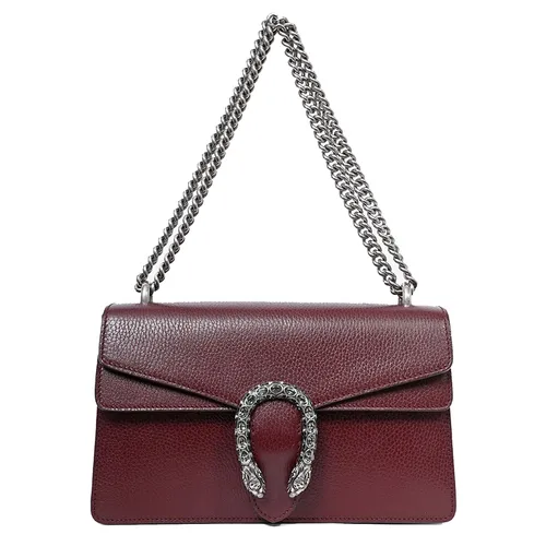 Gucci - Túi Đeo Chéo Nữ Gucci Burgundy Leather Small Dionysus Shoulder Bag Màu Đỏ Đô - Vua Hàng Hiệu