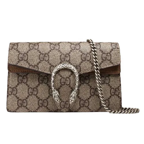 Túi xách Gucci - Túi Đeo Chéo Nữ Gucci Dionysus GG Supreme Super Mini Bag Beige 476432 KHNRN 8642 Màu Be - Vua Hàng Hiệu