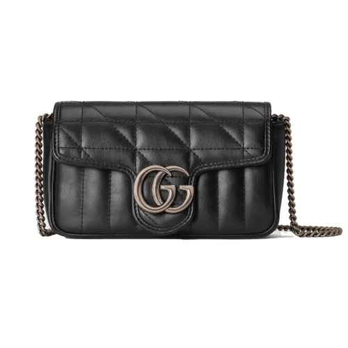 Túi Đeo Chéo Nữ Gucci GG Marmont Super Mini Bag Black 476433-DTD5N-1000 Màu Đen - Túi xách - Vua Hàng Hiệu