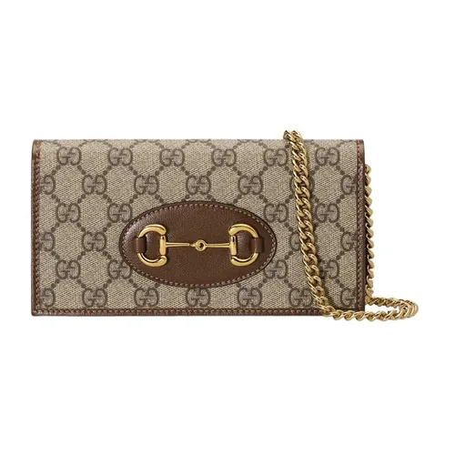 Túi Đeo Chéo Nữ Gucci Horsebit 1955 Wallet On Chain 621892 92TCG 8563 Màu Be - Túi xách - Vua Hàng Hiệu