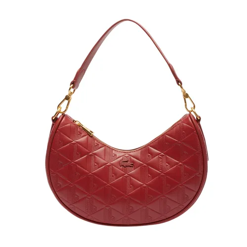 Túi Đeo Chéo Nữ Lacoste Maheki Embossed Leather Half Moon Purse NF4710MH 137 Màu Đỏ - Túi xách - Vua Hàng Hiệu