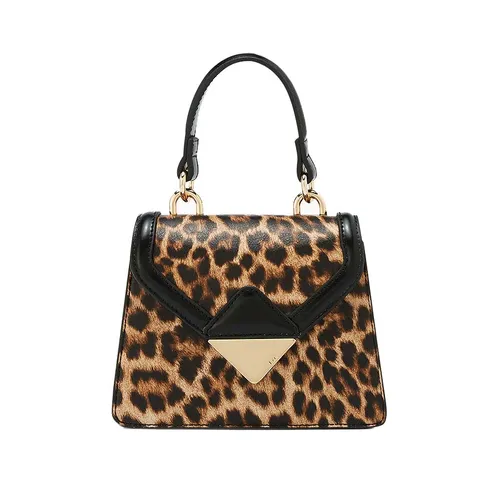 Lyn - Túi Đeo Chéo Nữ Lyn Carrie Top Handle Handbag - Leopard LL25FBF019 Màu Nâu Đen - Vua Hàng Hiệu