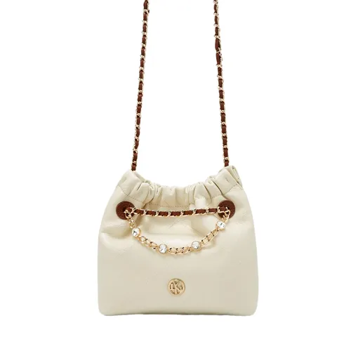 Túi Đeo Chéo Nữ Lyn Fontia Ime Mini Crossody Bag Ivory LL25CBF964 Màu Trắng Nâu