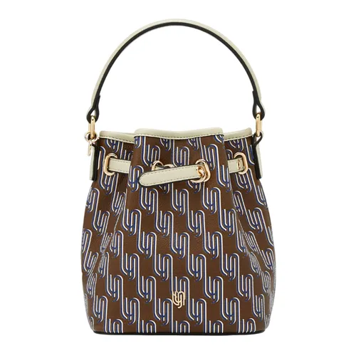 Túi xách - Túi Đeo Chéo Nữ Lyn Noel Mini Bucket Bag Dark Printed Brown LL25FBM613 Màu Nâu - Vua Hàng Hiệu